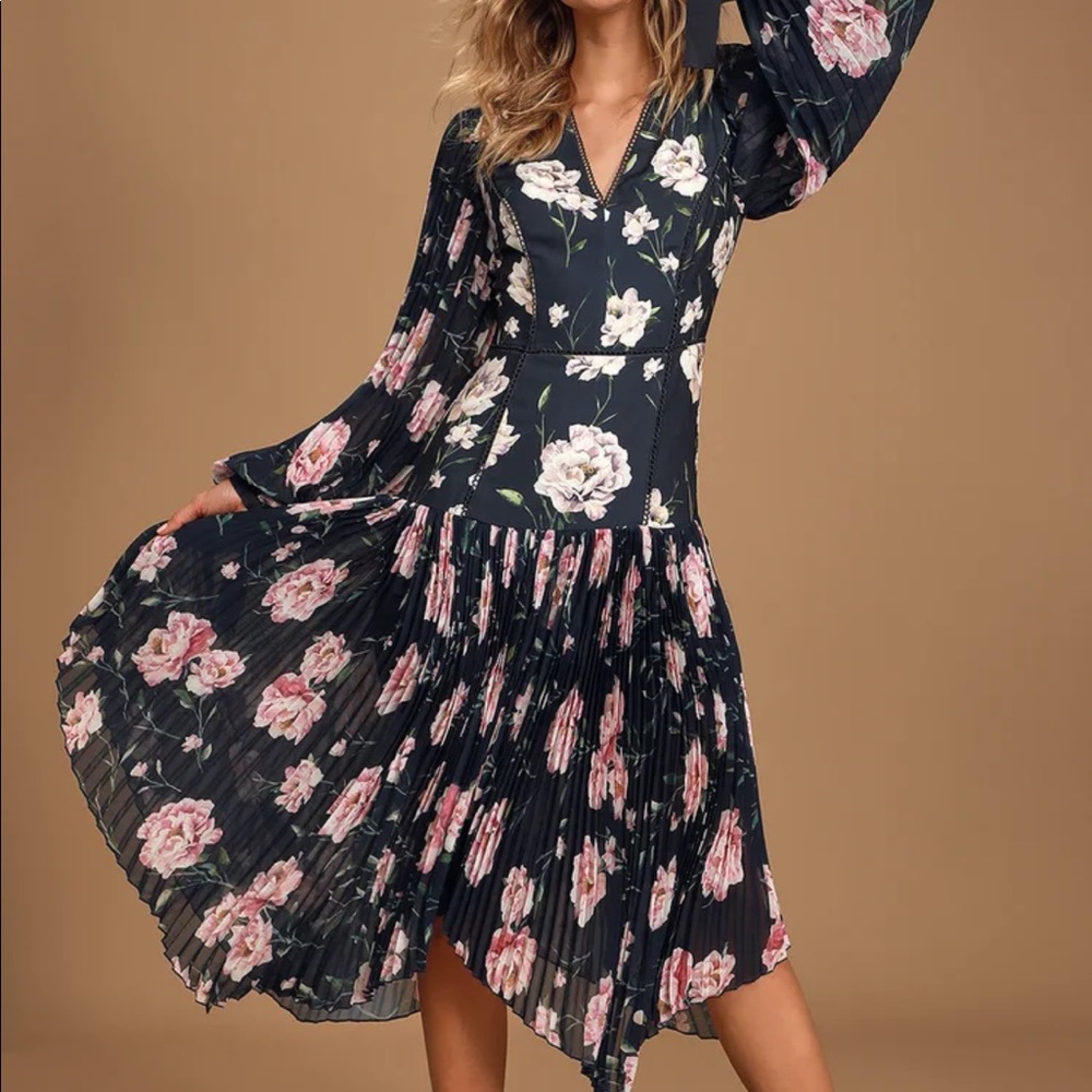 Keepsake the Label navy midi dress